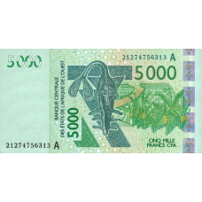 P117Au Ivory Coast - 5000 Francs Year 2021